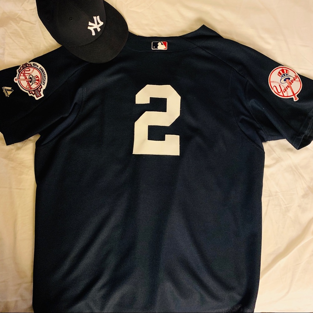 Derek Jeter NY Yankee jersey 100th anniversary